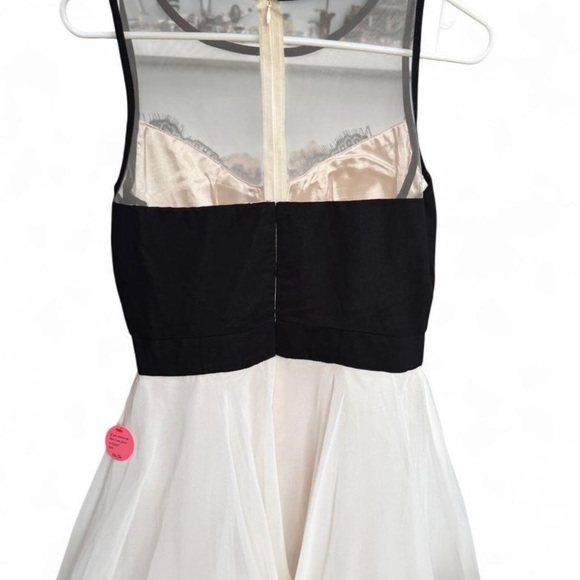 Chi Chi London black & ivory mini dress with tulle - Picture 2 of 6